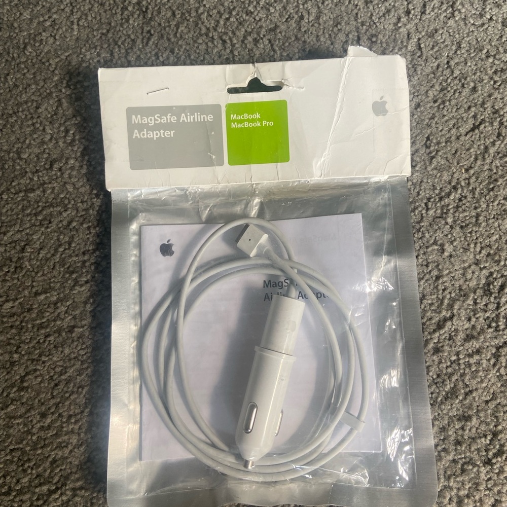 Apple MagSafe Airline Adapter - Silver and White